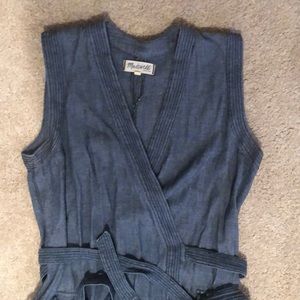 Madewell - indigo dyed - wrap dress with pockets